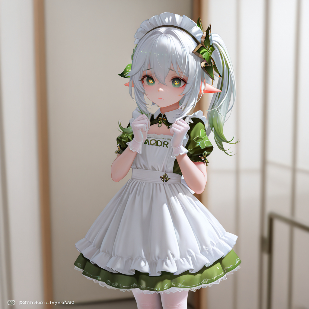 图片[8]-纳西妲——白丝小女仆-pixiv插画-作品交流服务