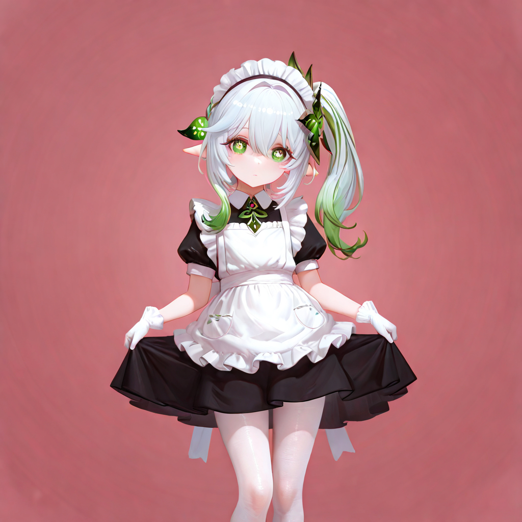 图片[9]-纳西妲——白丝小女仆-pixiv插画-作品交流服务