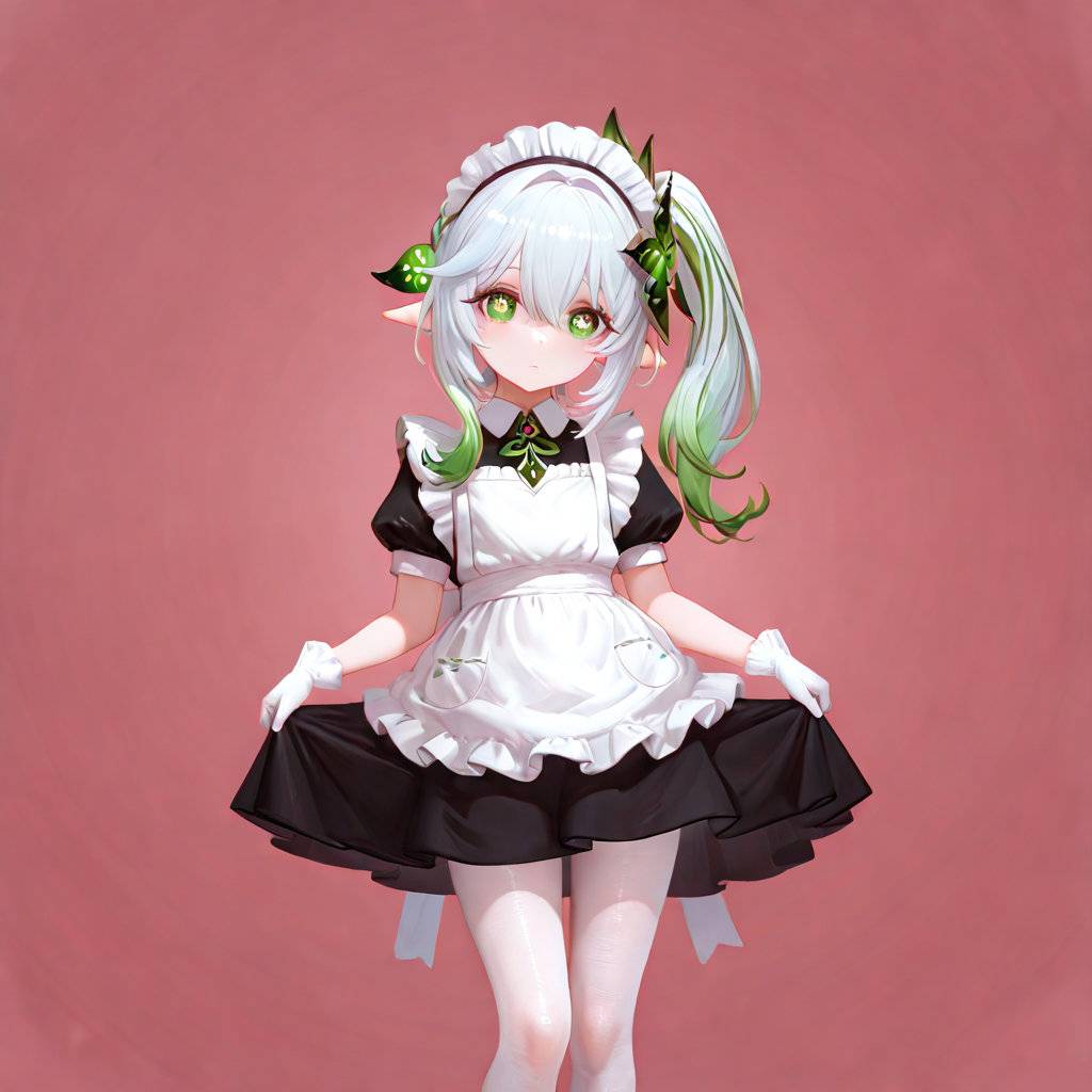 图片[9]-纳西妲——白丝小女仆-pixiv插画-作品交流服务