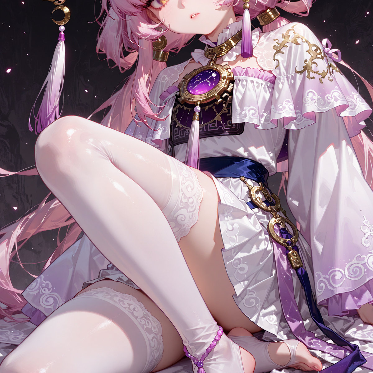 汉服白丝小符玄-pixiv插画-作品交流服务