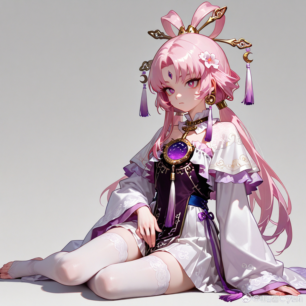 汉服白丝小符玄-pixiv插画-作品交流服务