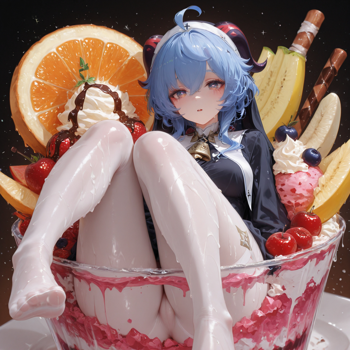 炎炎夏日，要来一份椰羊特调吗~-pixiv插画-作品交流服务