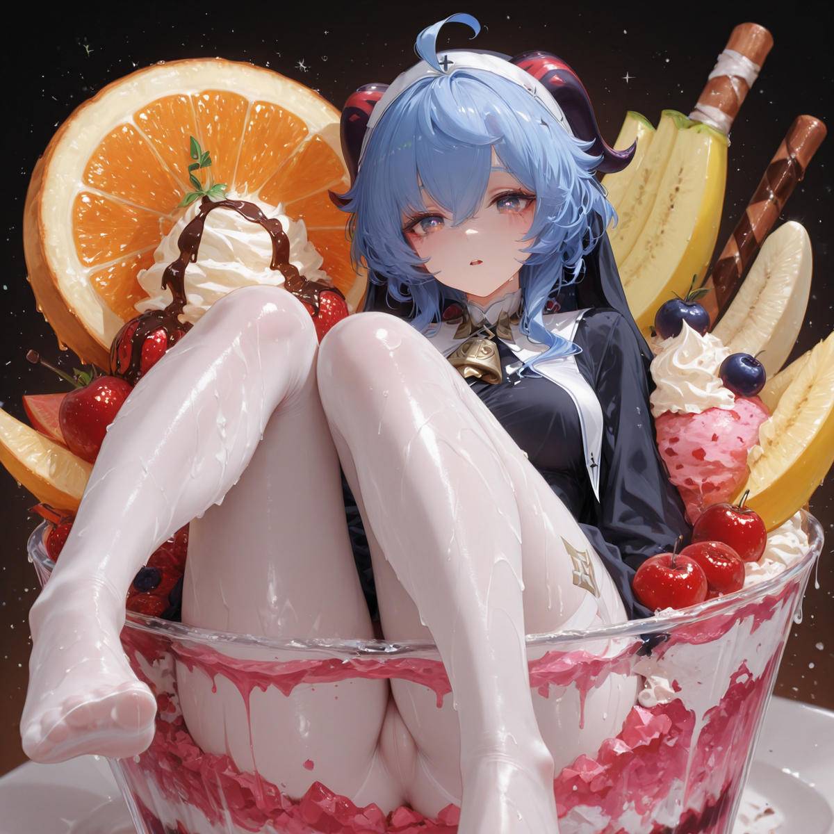 炎炎夏日，要来一份椰羊特调吗~-pixiv插画-作品交流服务