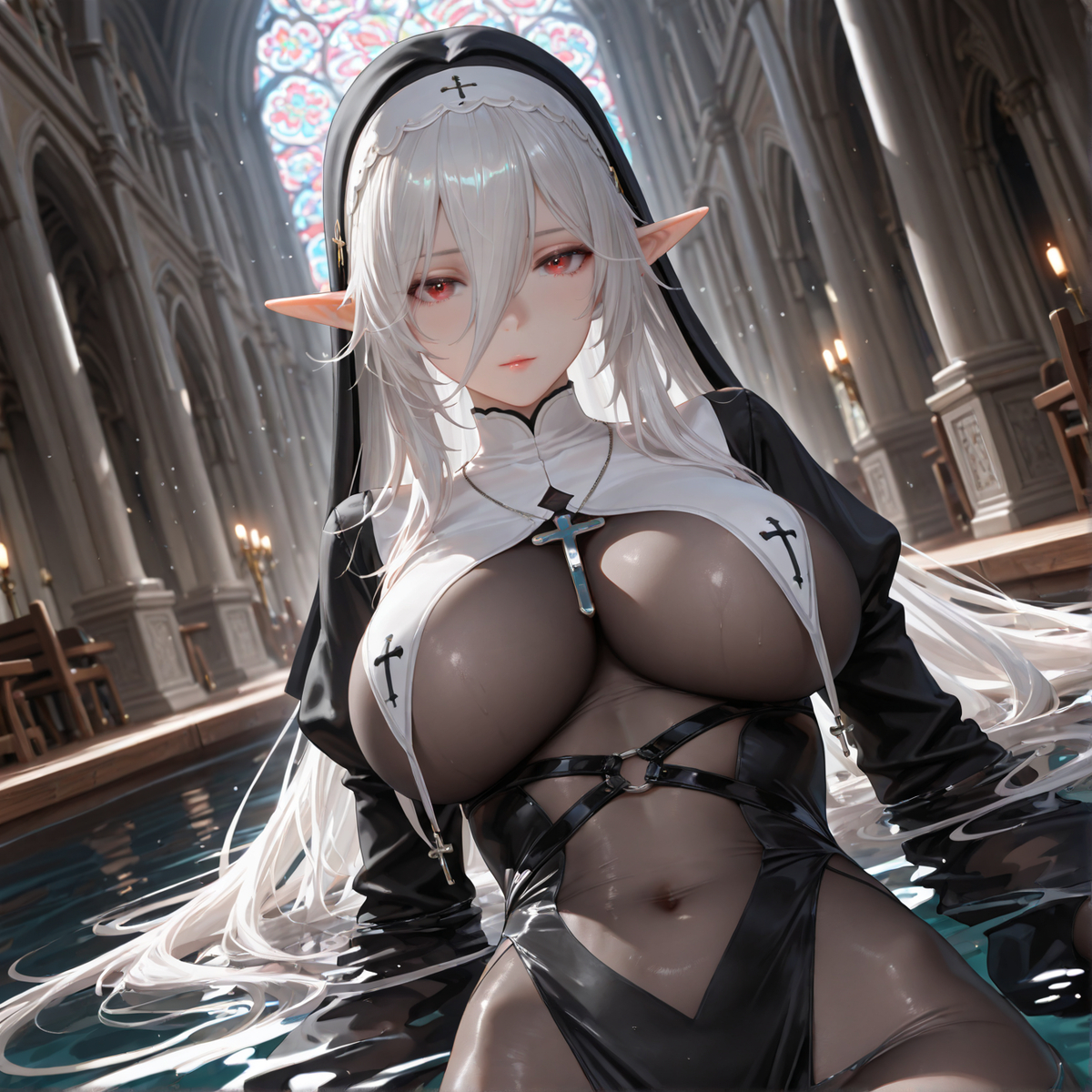 受洗~神佑信徒-pixiv插画-作品交流服务