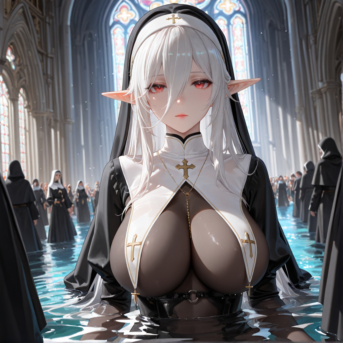 受洗~神佑信徒-pixiv插画-作品交流服务