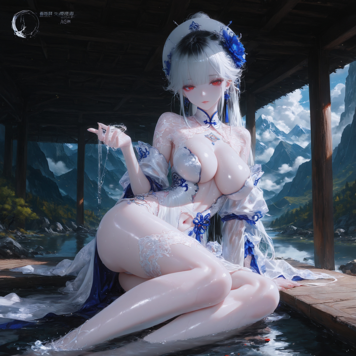 幽林曲水，古风魅惑 （重制）-pixiv插画-作品交流服务