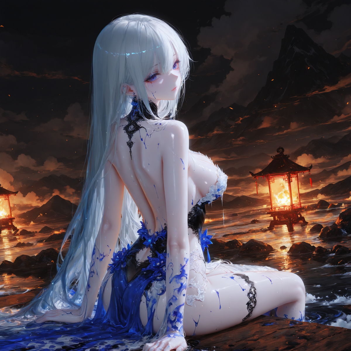 夜取火云山，雪女何时归-pixiv插画-作品交流服务