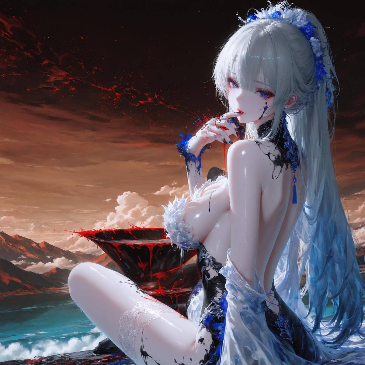 夜取火云山，雪女何时归-pixiv插画-作品交流服务