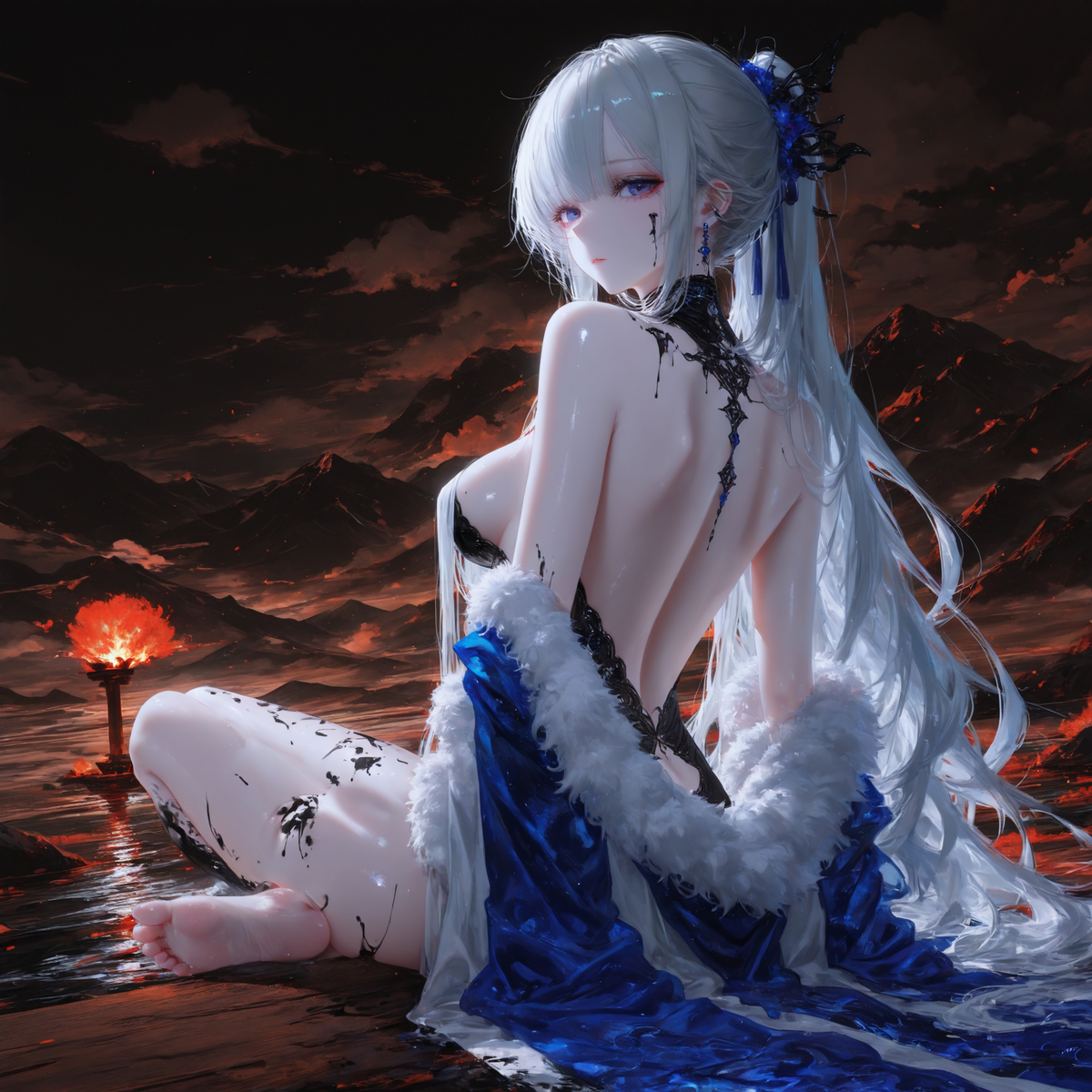 夜取火云山，雪女何时归-pixiv插画-作品交流服务