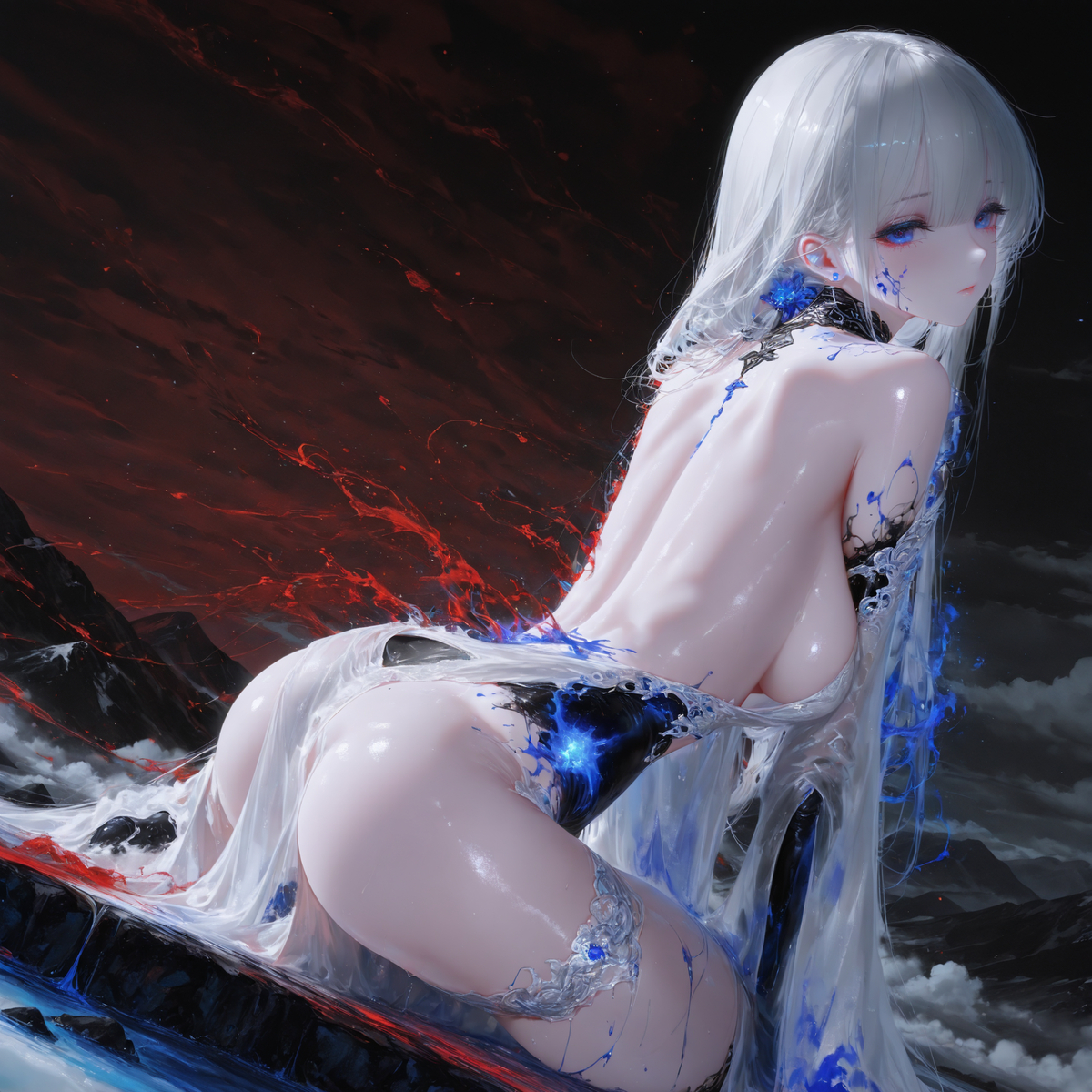 夜取火云山，雪女何时归-pixiv插画-作品交流服务