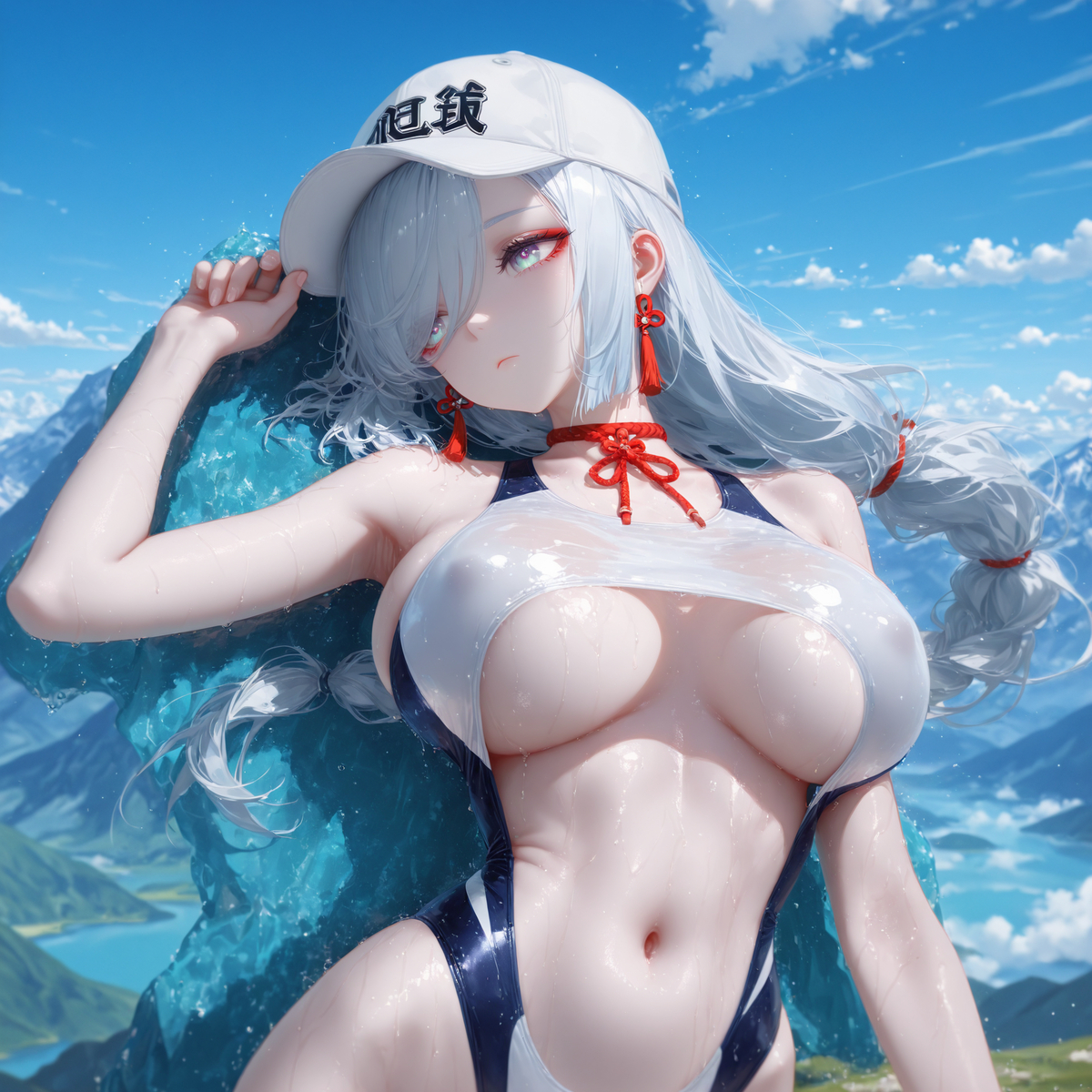 【申鹤-泳装】于此澄澈之镜-pixiv插画-作品交流服务