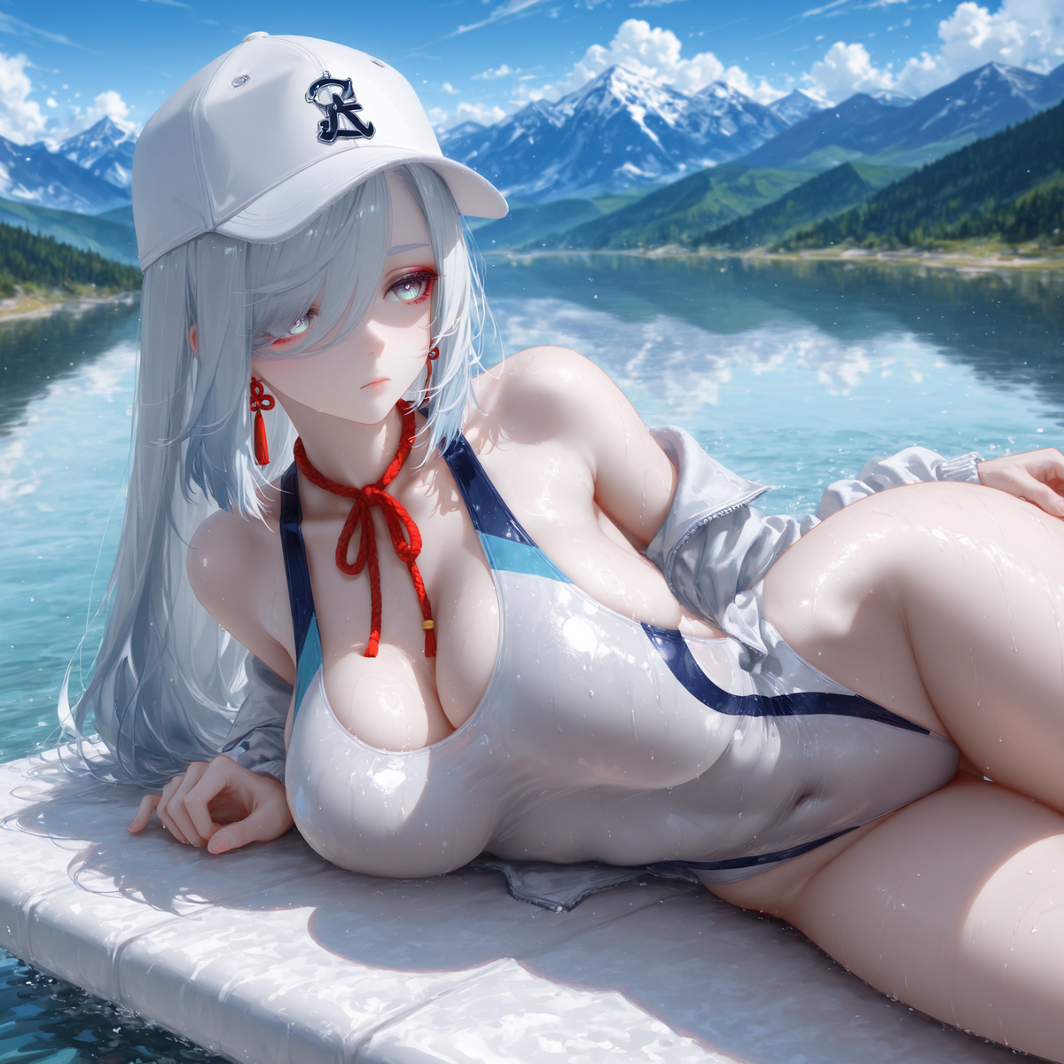 【申鹤-泳装】于此澄澈之镜-pixiv插画-作品交流服务