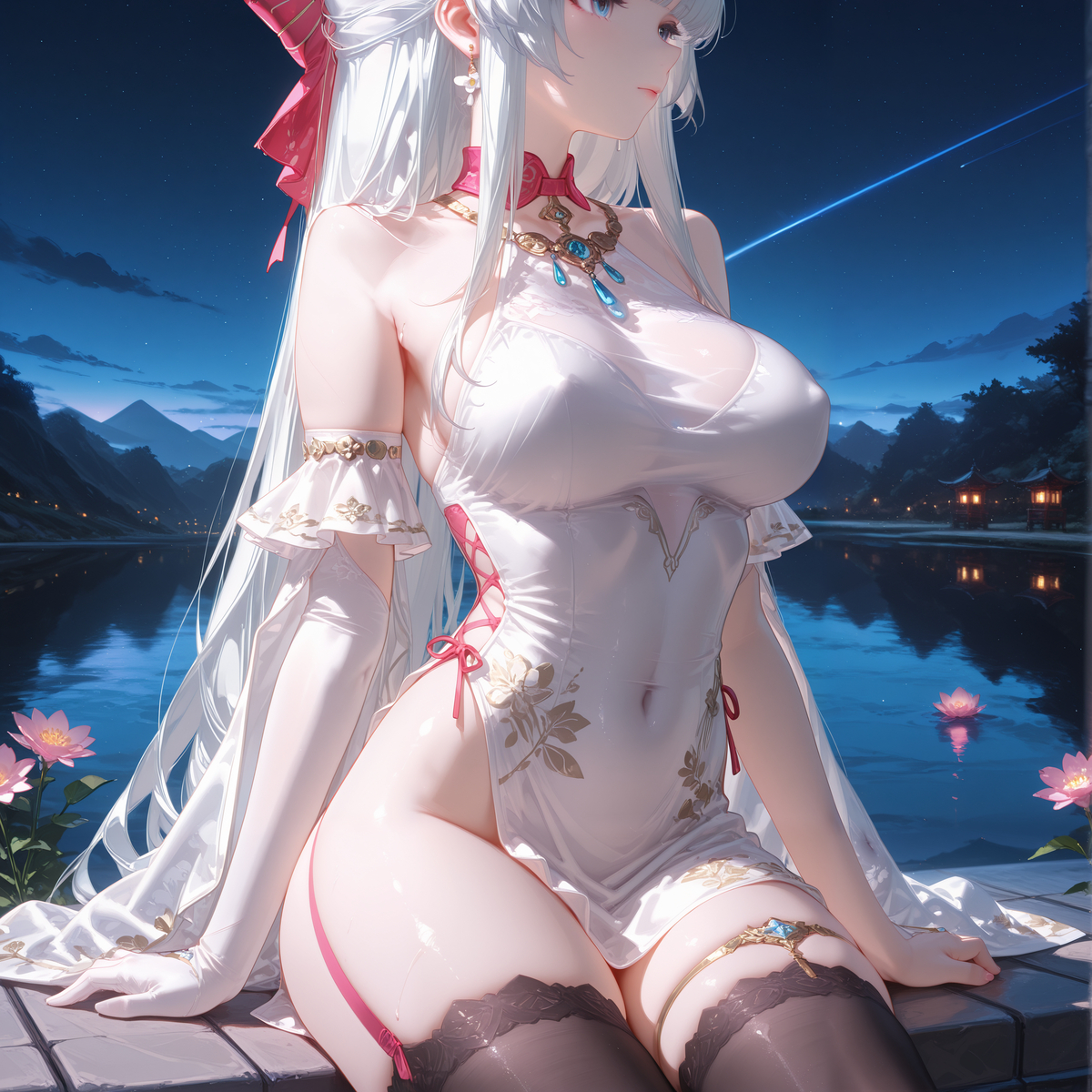 【珂莱塔】月下之约-pixiv插画-作品交流服务