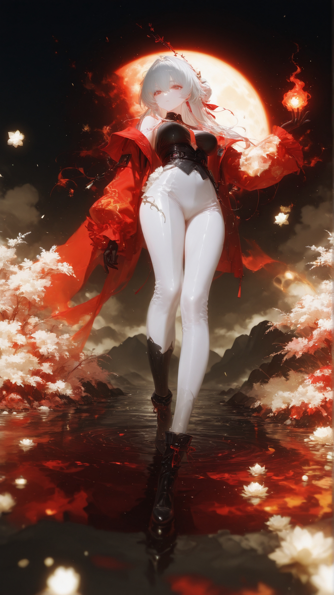 黄泉引渡，赤月蚀火-pixiv插画-作品交流服务