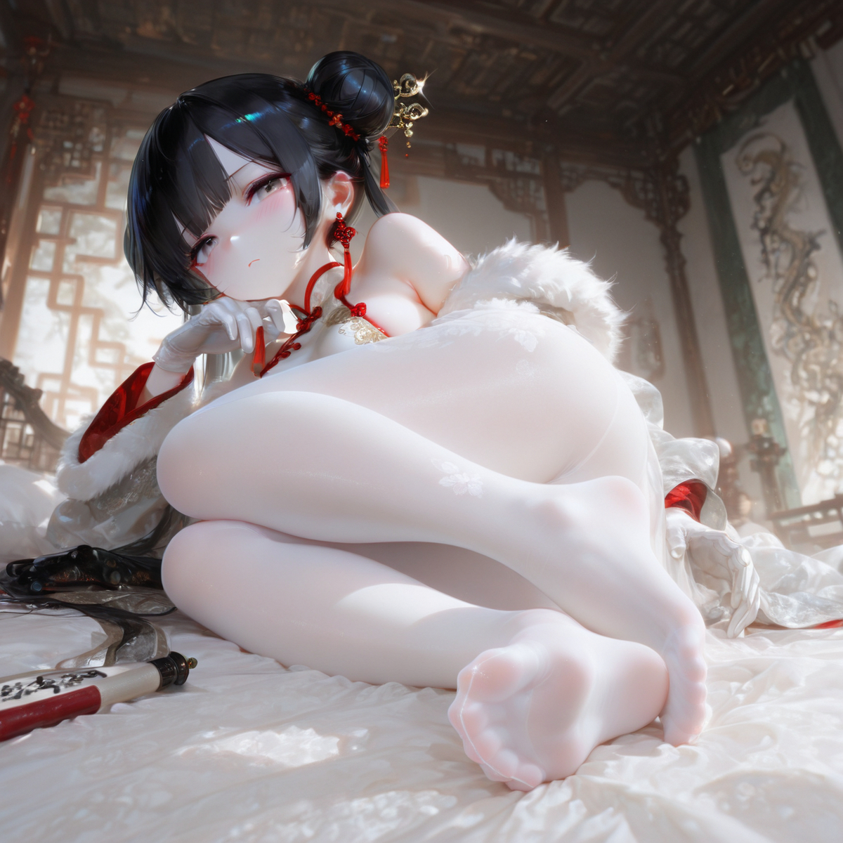 古风，但白丝-pixiv插画-作品交流服务