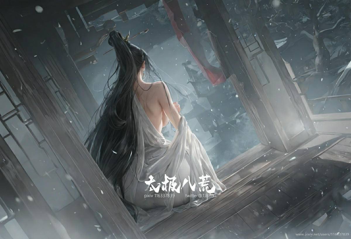 月下 美人背-pixiv插画-作品交流服务
