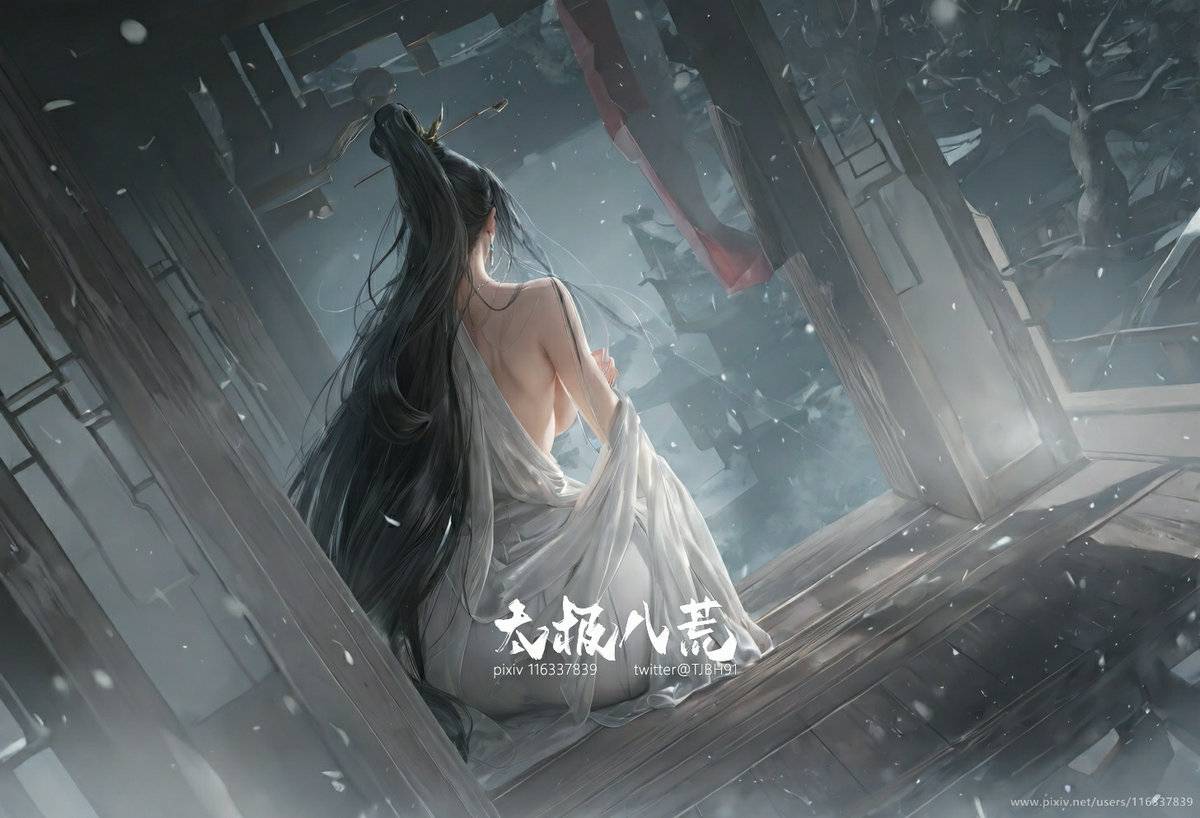 月下 美人背-pixiv插画-作品交流服务