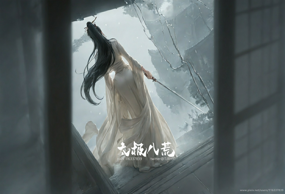 月下 美人背-pixiv插画-作品交流服务