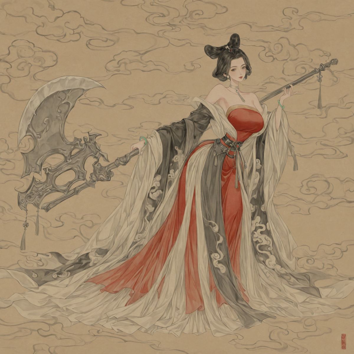 Beauty in the Scroll-pixiv插画-作品交流服务