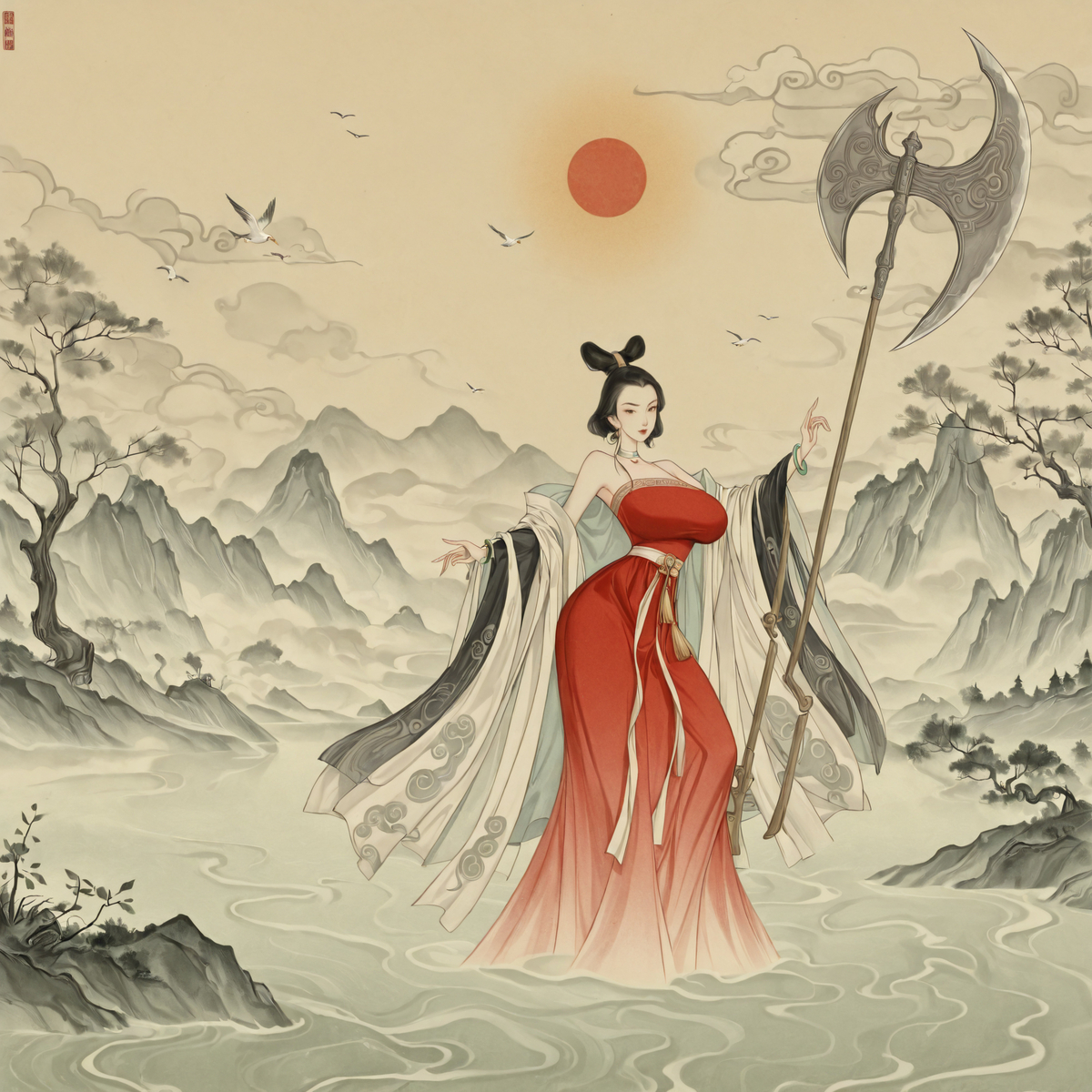 Beauty in the Scroll-pixiv插画-作品交流服务