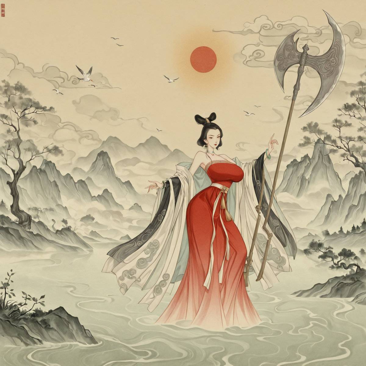 Beauty in the Scroll-pixiv插画-作品交流服务