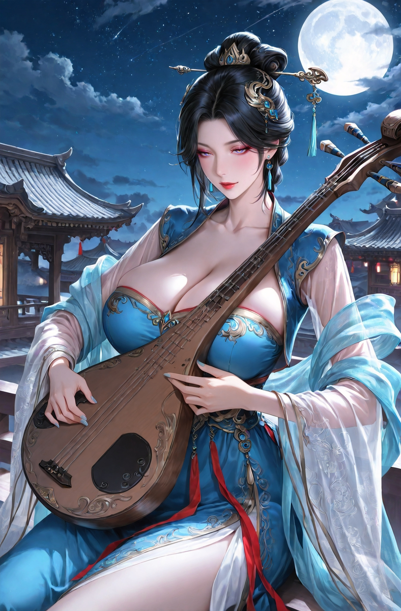 The Beauty and the Lute-pixiv插画-作品交流服务