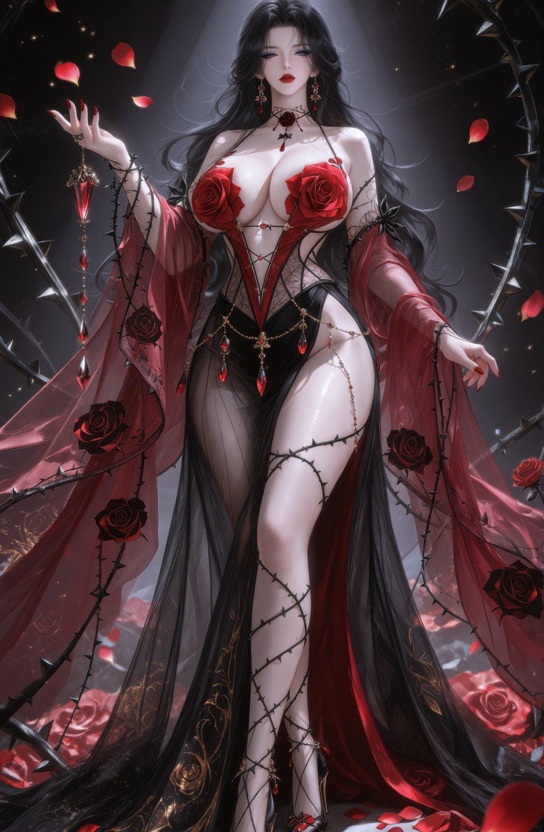 玫瑰红-pixiv插画-作品交流服务