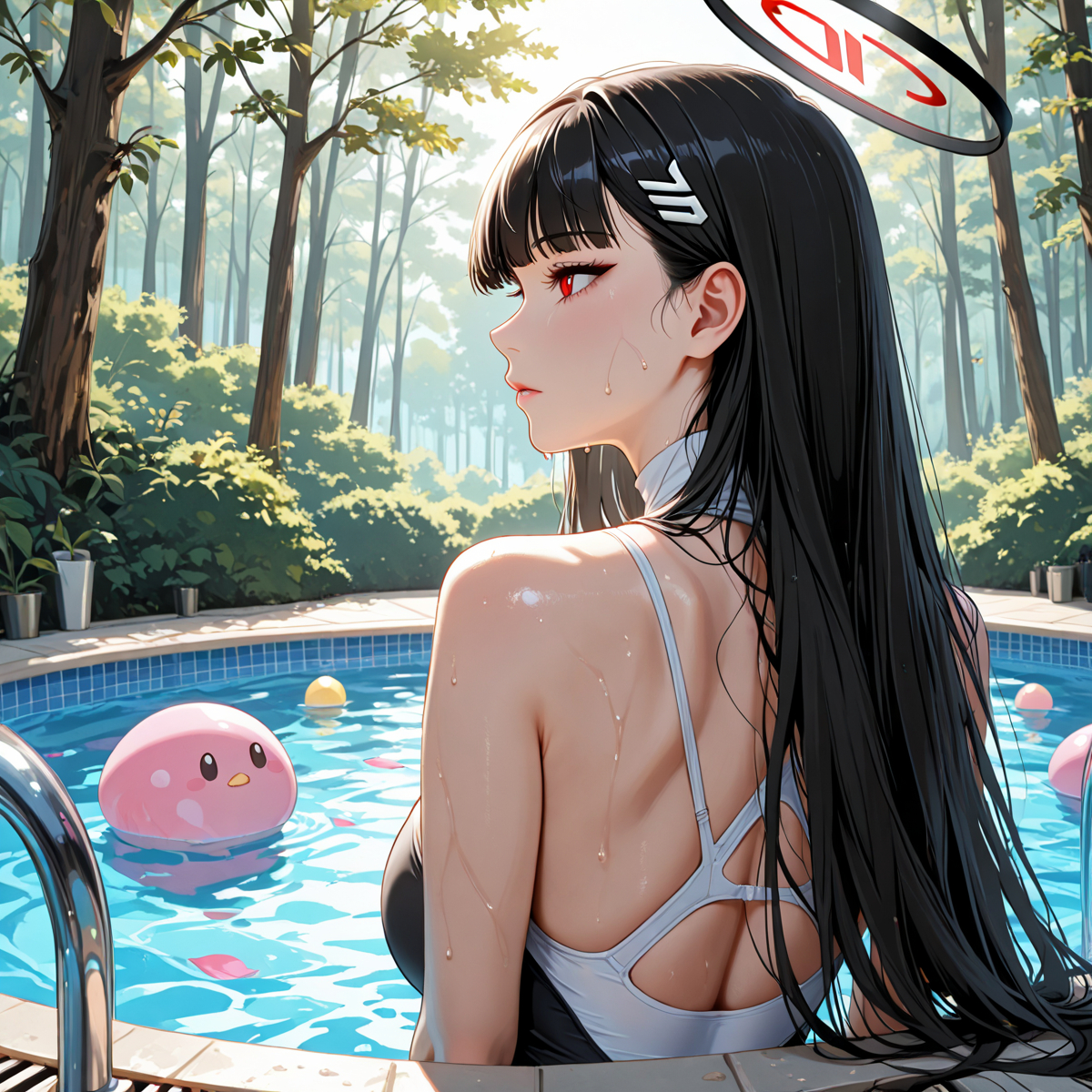 Rio (Blue Archive) 調月 リオ(水着)-pixiv插画-作品交流服务