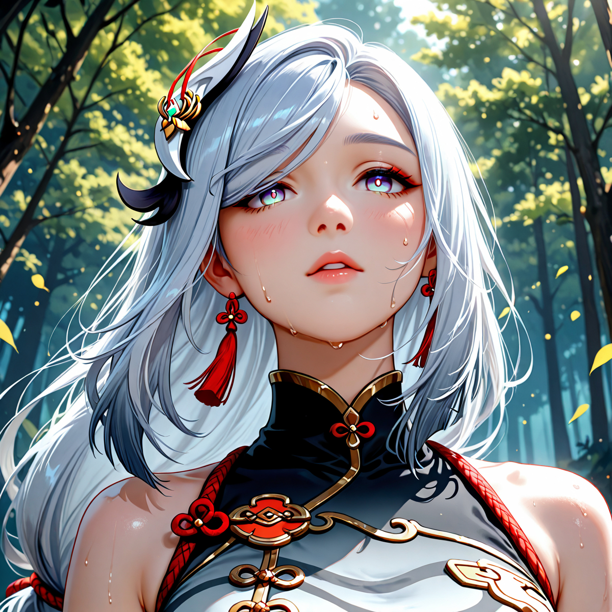 shenhe 申鶴-pixiv插画-作品交流服务