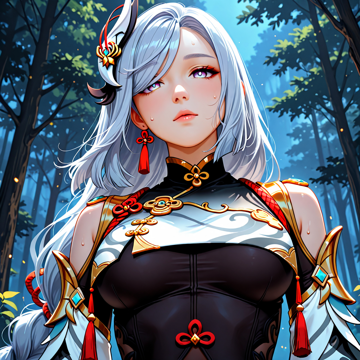 shenhe 申鶴-pixiv插画-作品交流服务