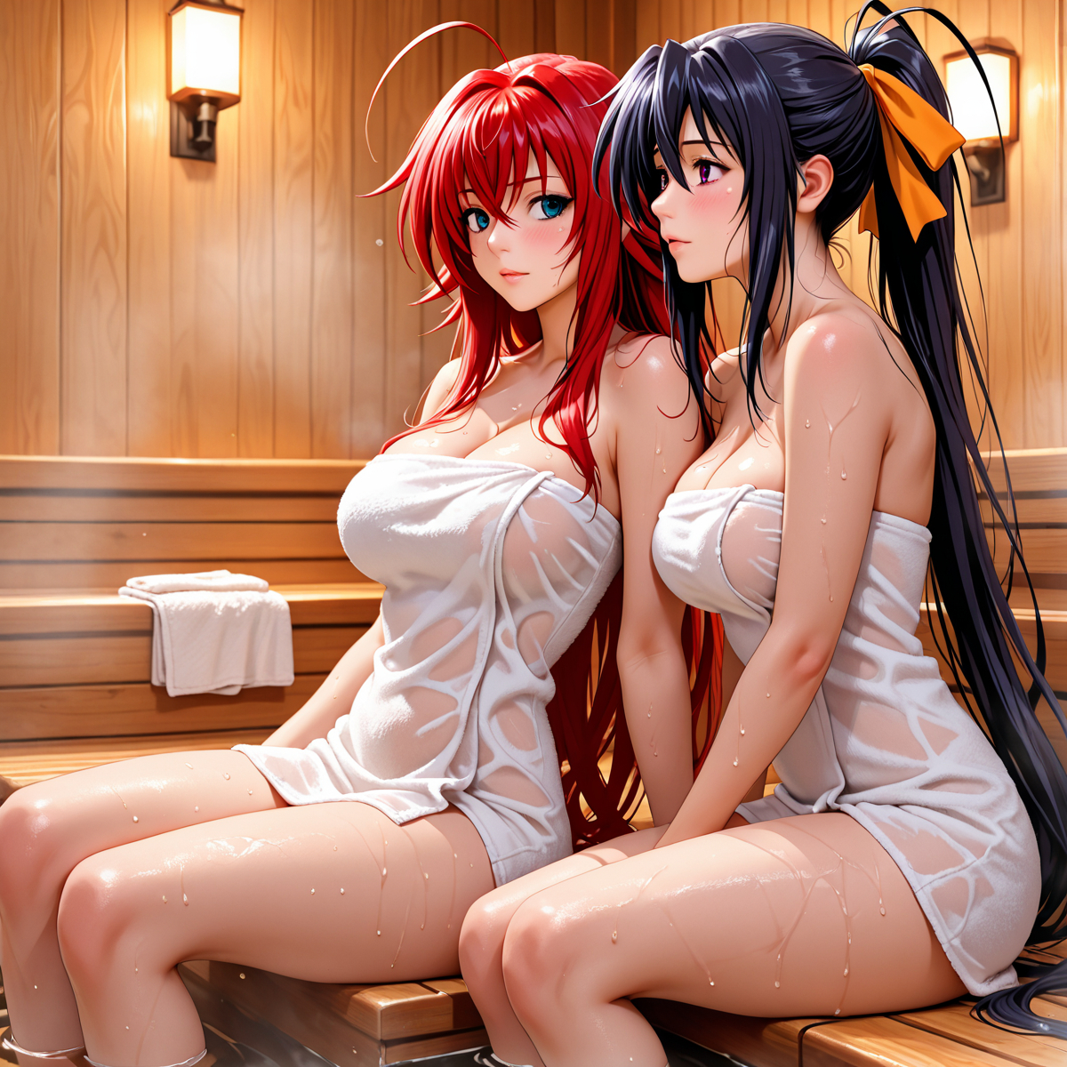 Rias Gremory x Akeno Himejima-pixiv插画-作品交流服务