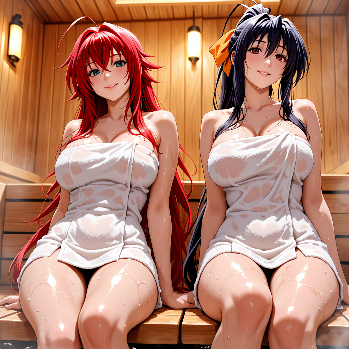 Rias Gremory x Akeno Himejima-pixiv插画-作品交流服务