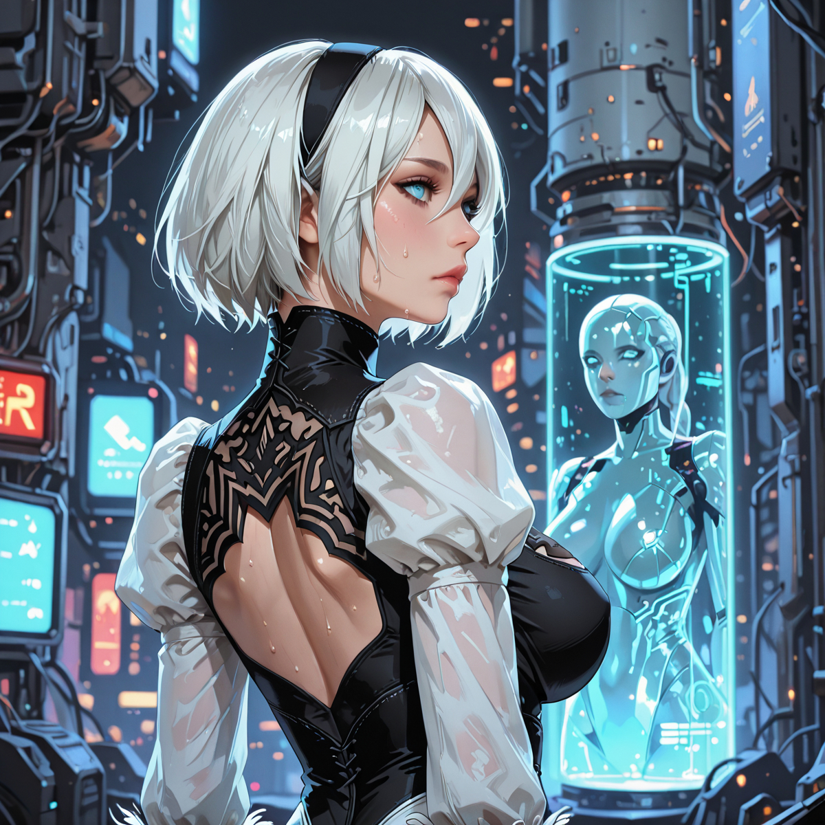 2b - 3100 pic-pixiv插画-作品交流服务