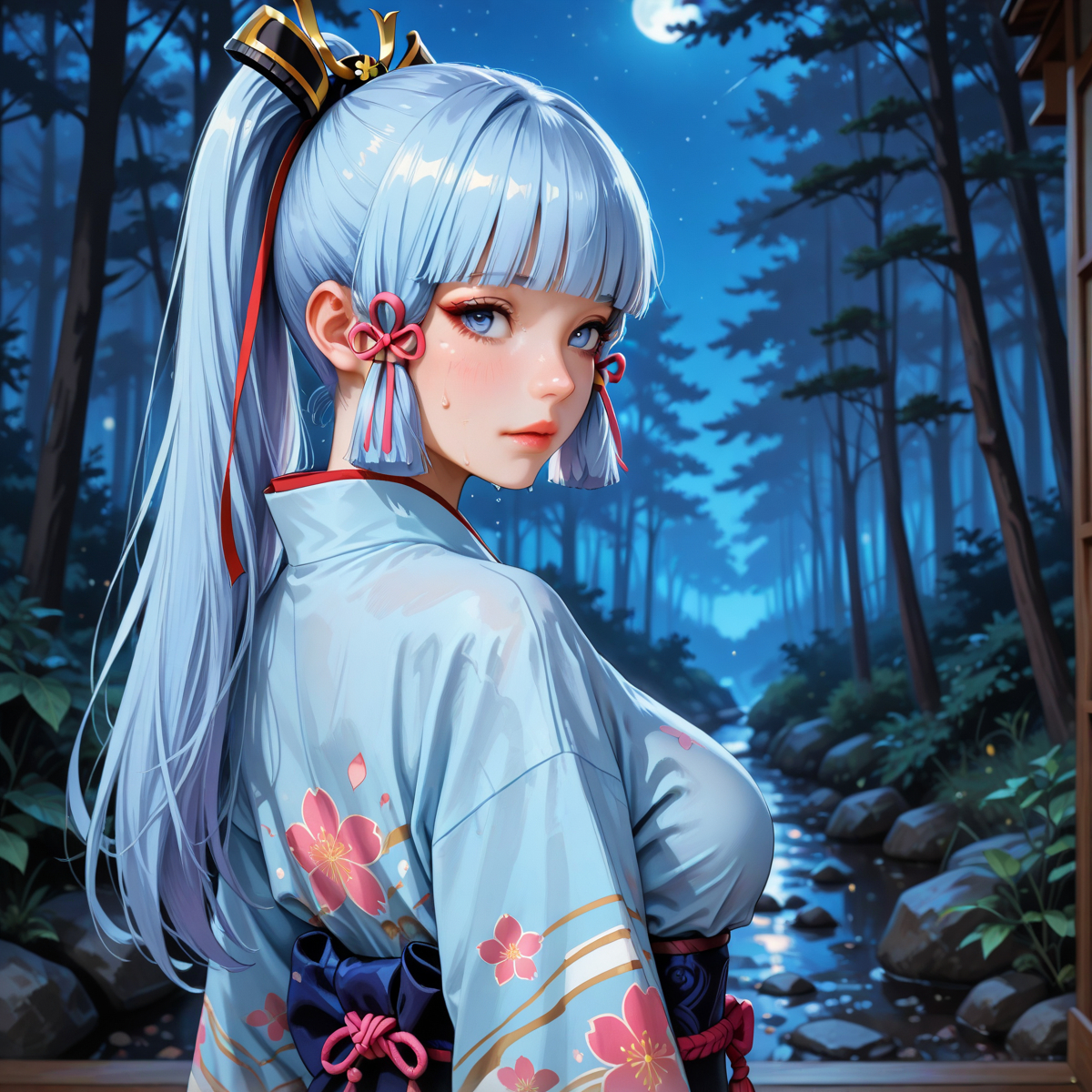 Kamisato ayaka - 神里綾華(原神)-pixiv插画-作品交流服务