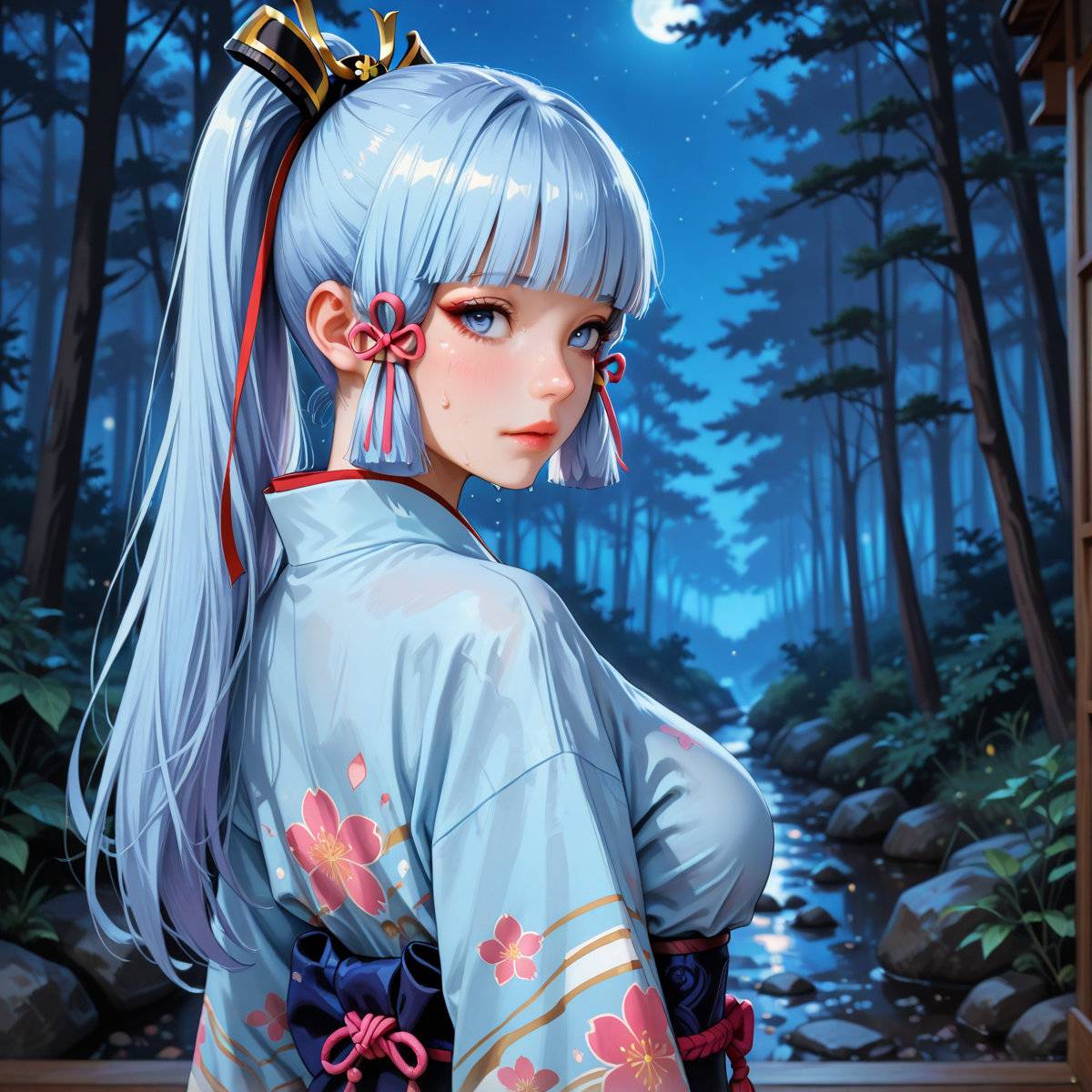 Kamisato ayaka - 神里綾華(原神)-pixiv插画-作品交流服务