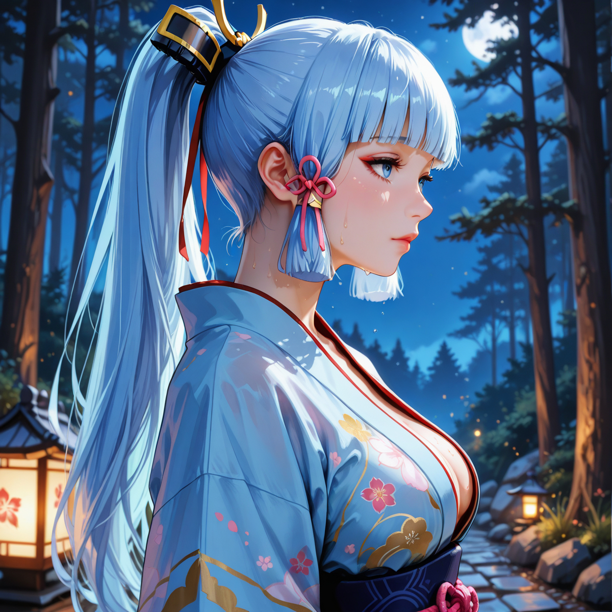 Kamisato ayaka - 神里綾華(原神)-pixiv插画-作品交流服务