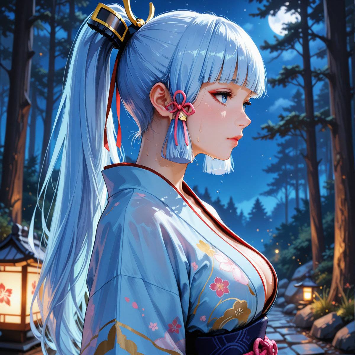 Kamisato ayaka - 神里綾華(原神)-pixiv插画-作品交流服务