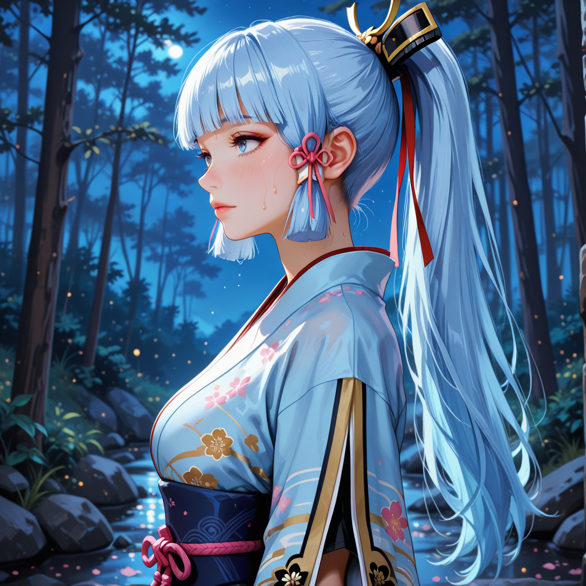 Kamisato ayaka - 神里綾華(原神)-pixiv插画-作品交流服务