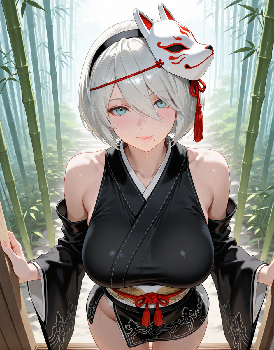 2b (bamboo forest) 7200 pic-pixiv插画-作品交流服务