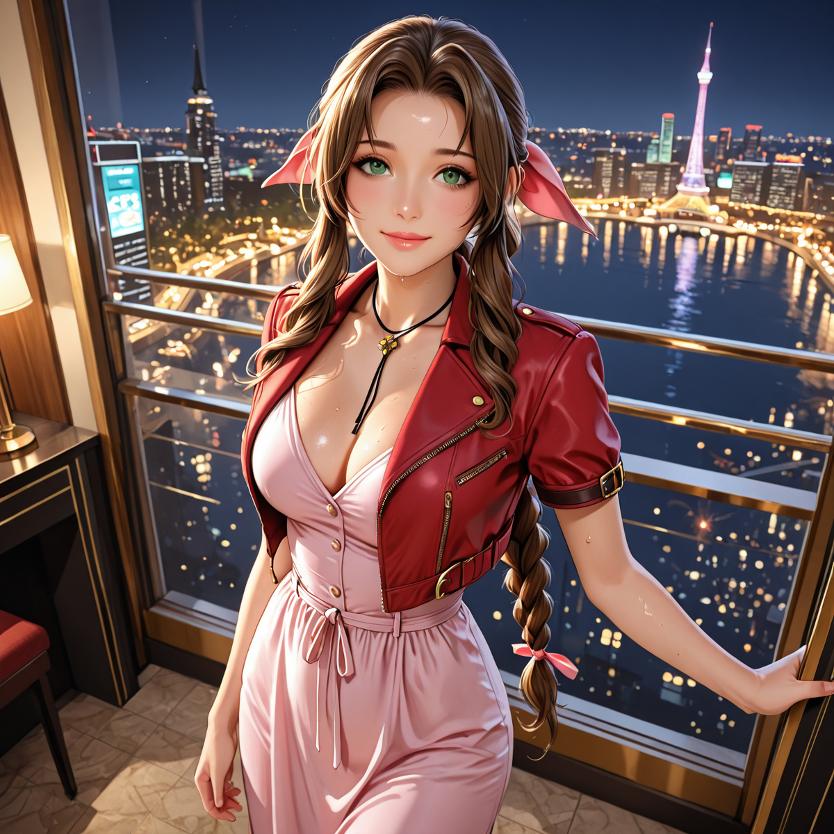 Aerith Gainsborough-pixiv插画-作品交流服务