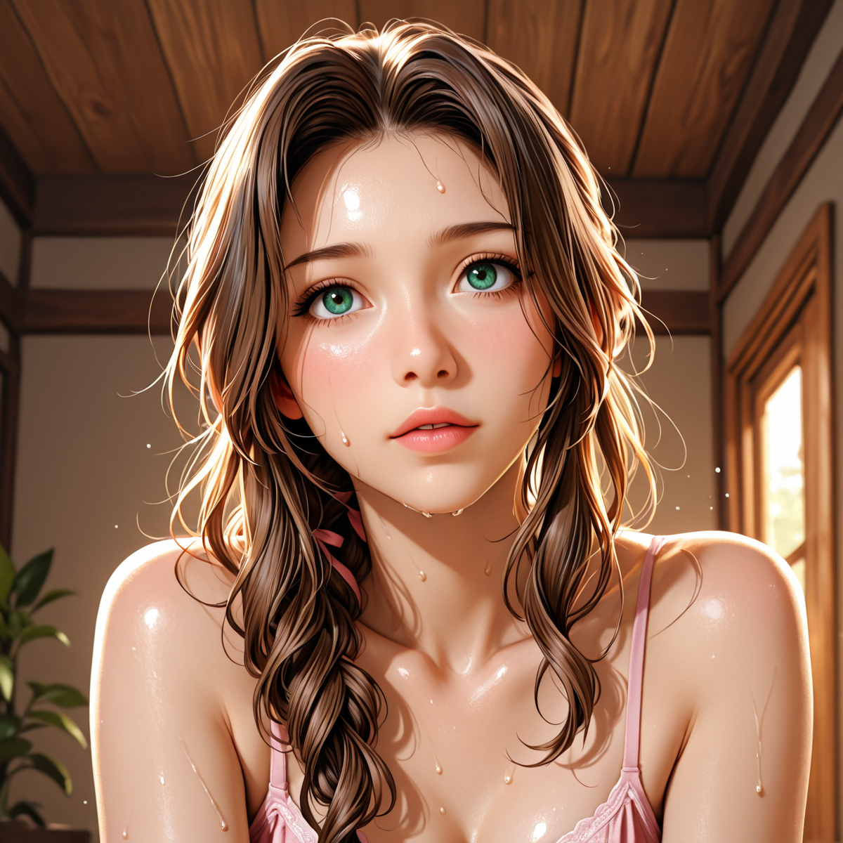 Aerith Gainsborough-pixiv插画-作品交流服务