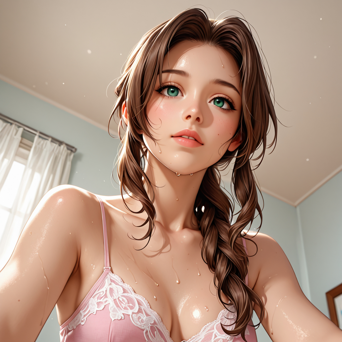 Aerith Gainsborough-pixiv插画-作品交流服务