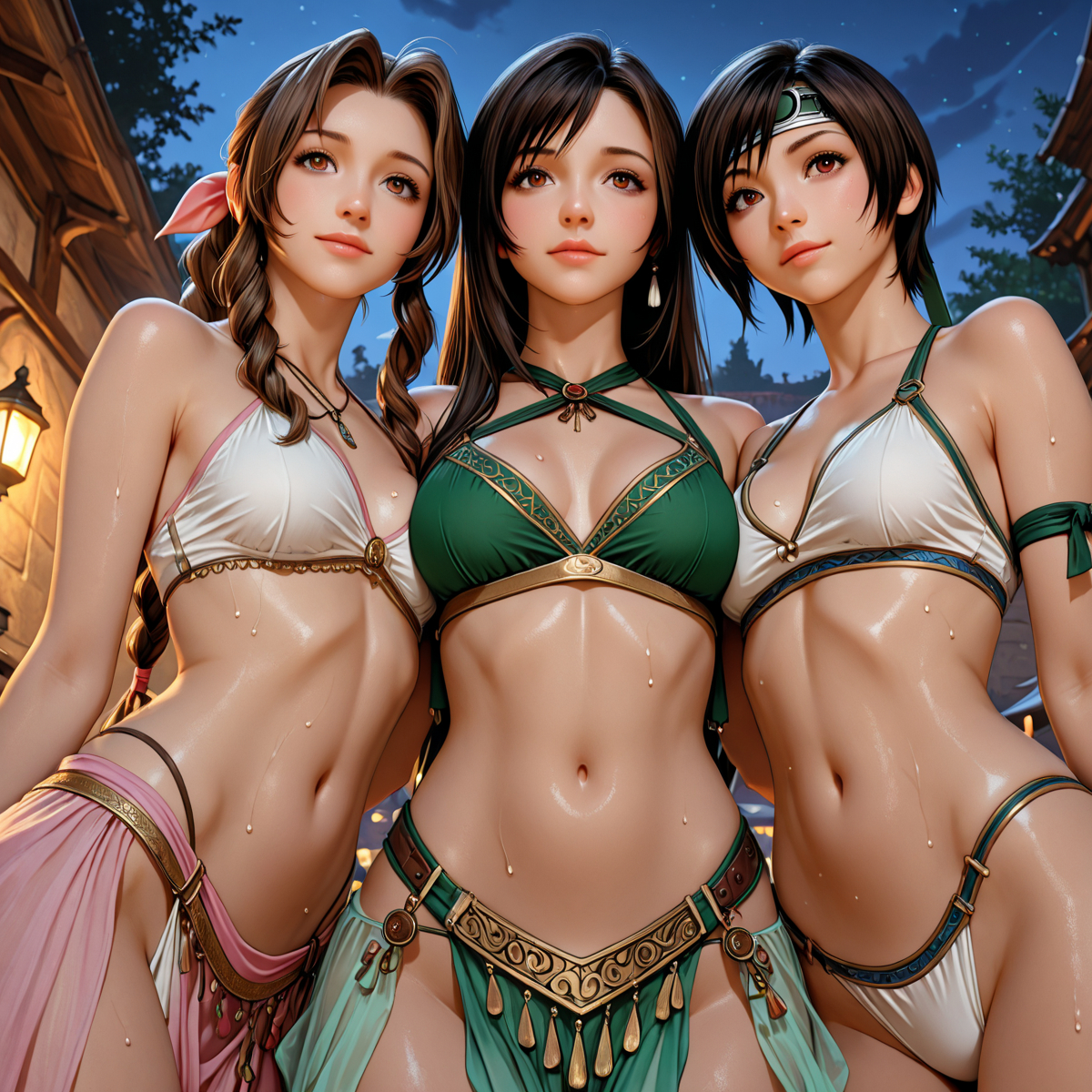 Yuffie and Tifa and Aerith-pixiv插画-作品交流服务