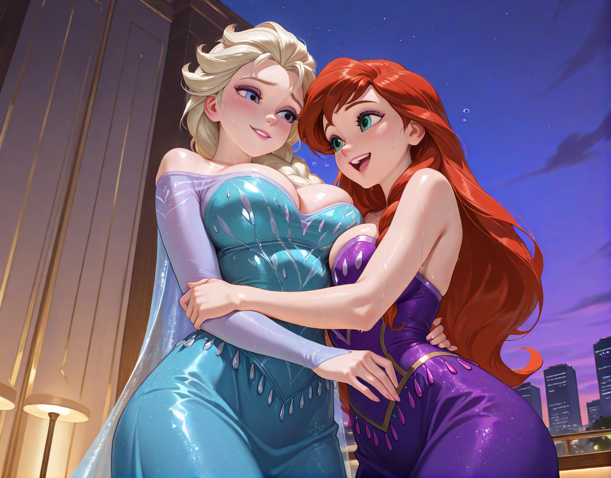 elsa and ariel-pixiv插画-作品交流服务