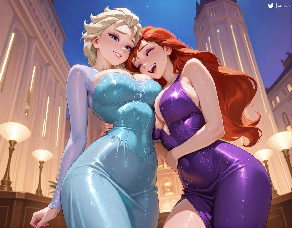 elsa and ariel-pixiv插画-作品交流服务