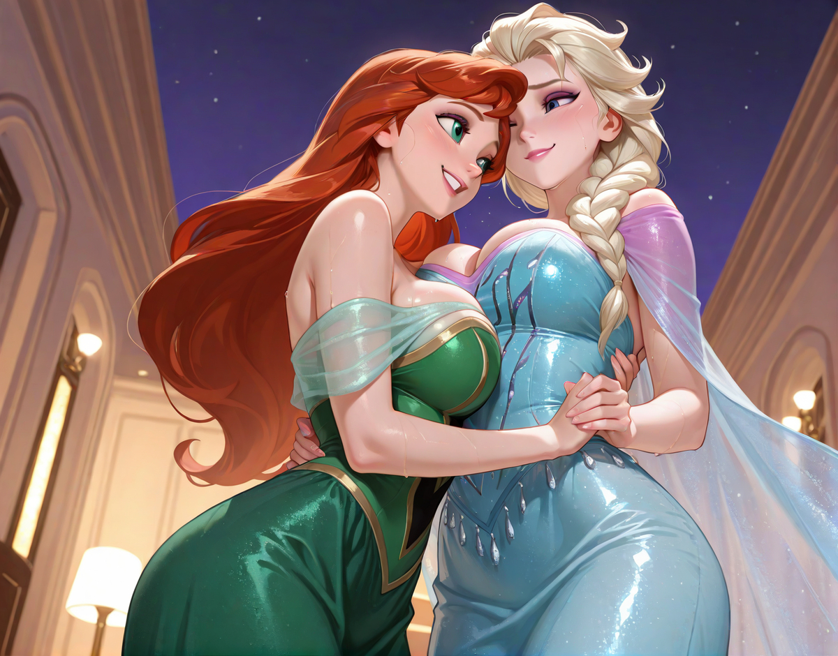 图片[5]-elsa and ariel-pixiv插画-作品交流服务