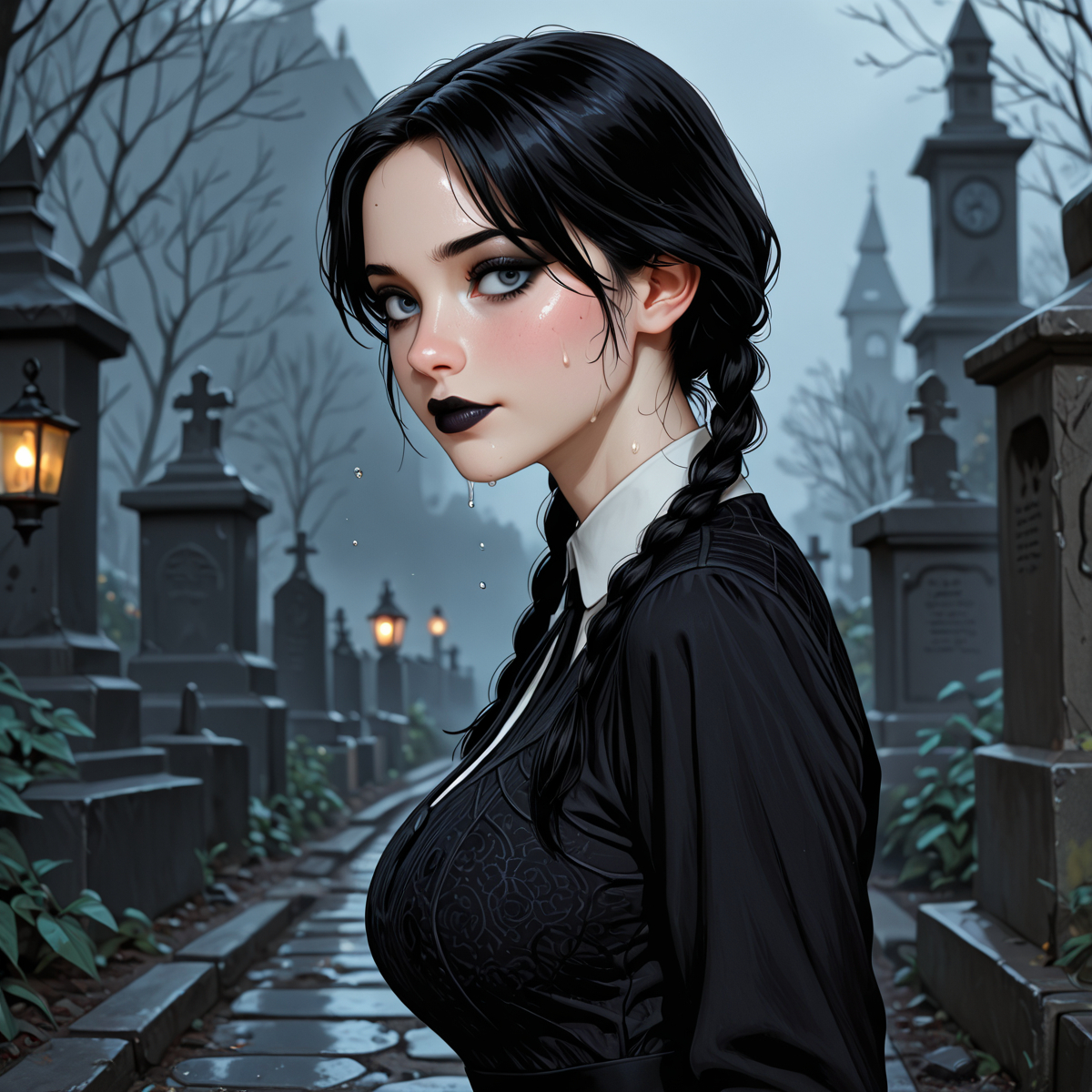 Wednesday Addams-pixiv插画-作品交流服务