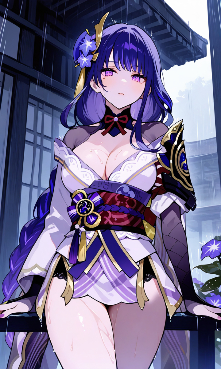 (雷電将軍) Raiden Shogun-pixiv插画-作品交流服务