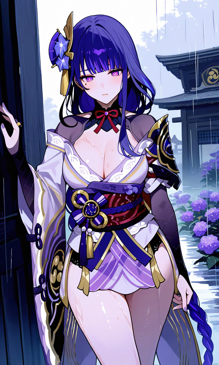 (雷電将軍) Raiden Shogun-pixiv插画-作品交流服务