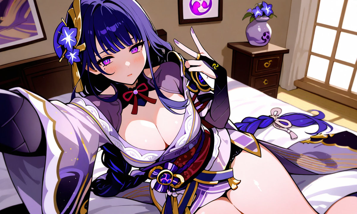 (雷電将軍) Raiden Shogun (2)-pixiv插画-作品交流服务